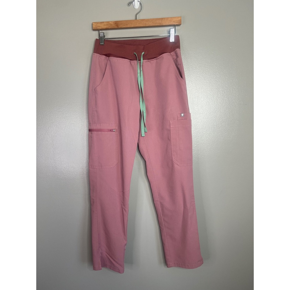 Figs yolo high rise slim scrub pants small petite medical professional casual